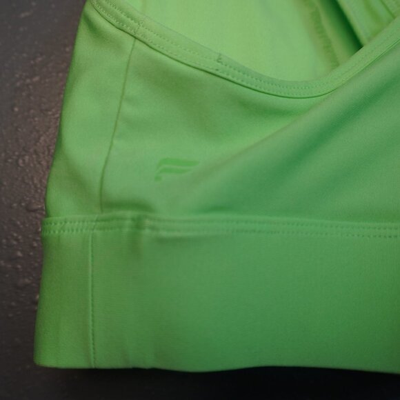 Fabletics Women Siena Green High-Impact Cross Back Sports Bra Size 14 Pit To Pit - Picture 5 of 5